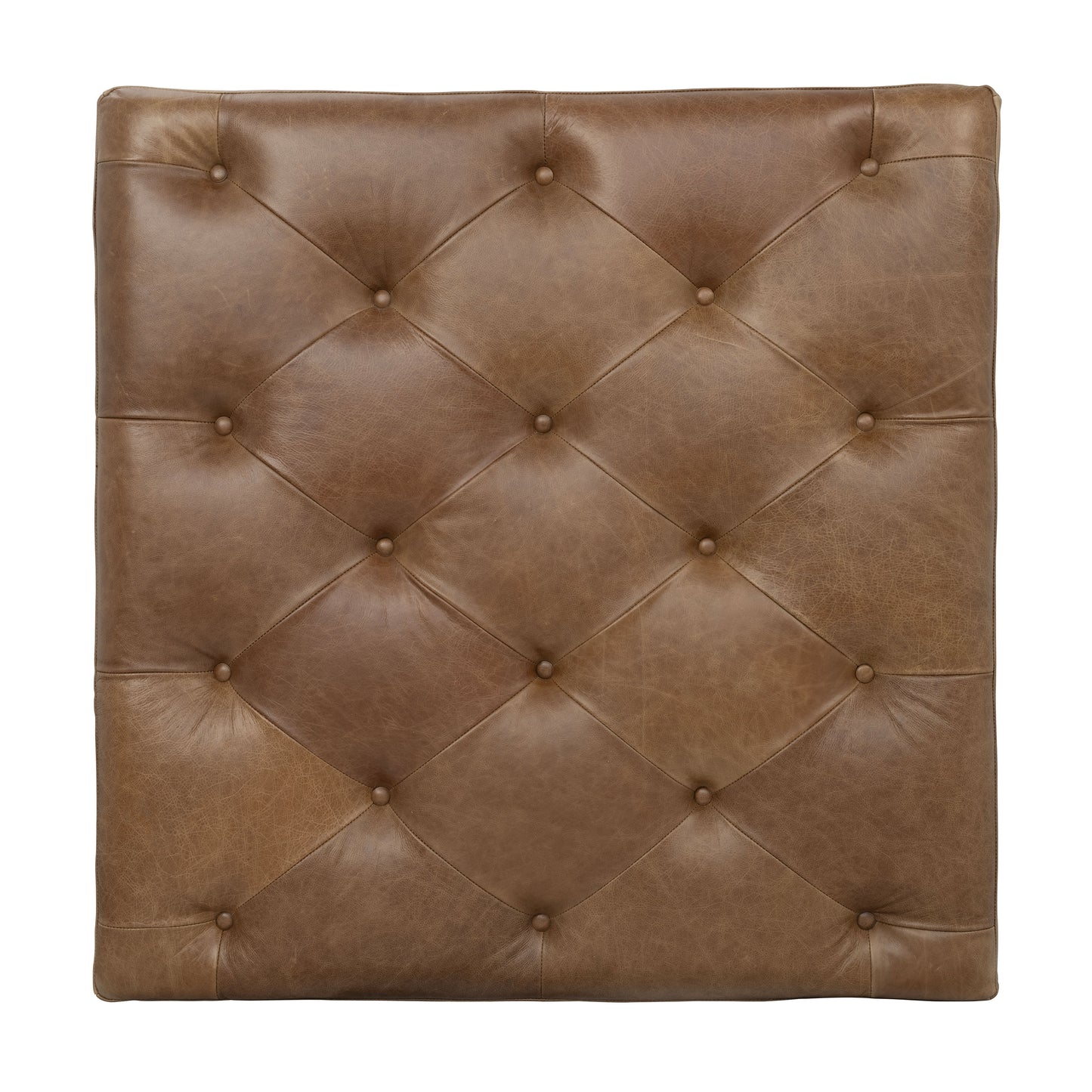 Hamilton - Square Upholstered Ottoman - Chestnut