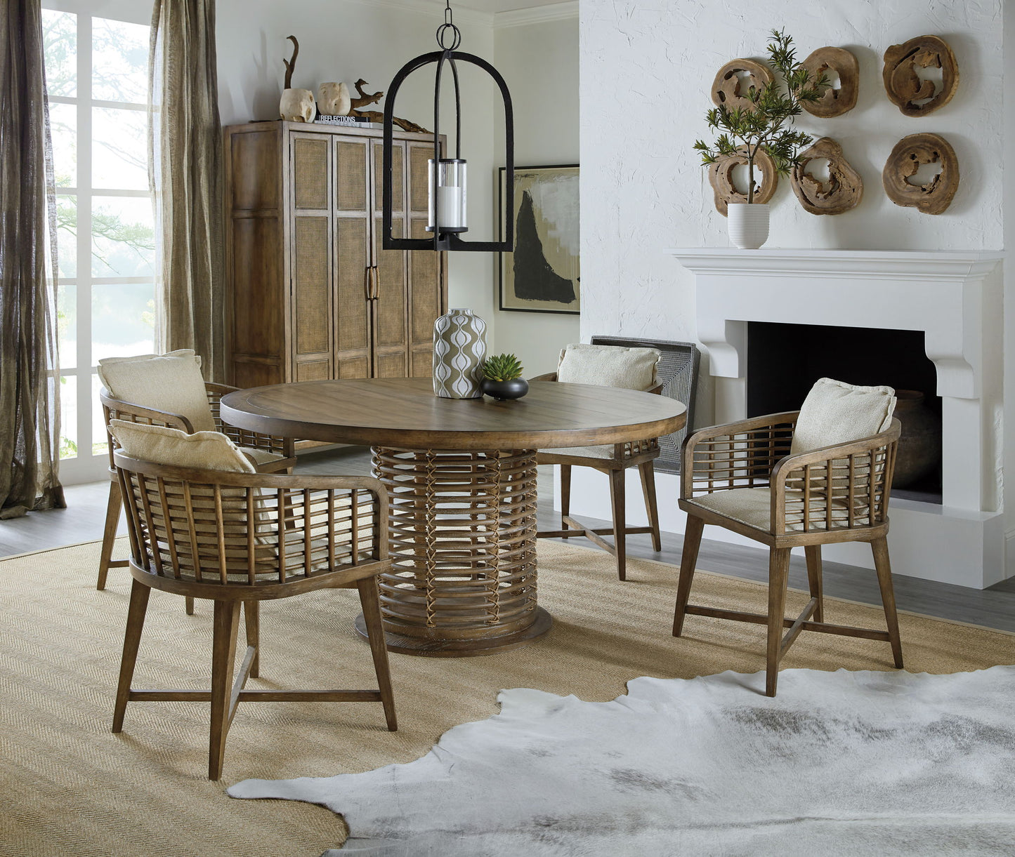 Sundance - Barrel Back Chair - Beige / Light Brown