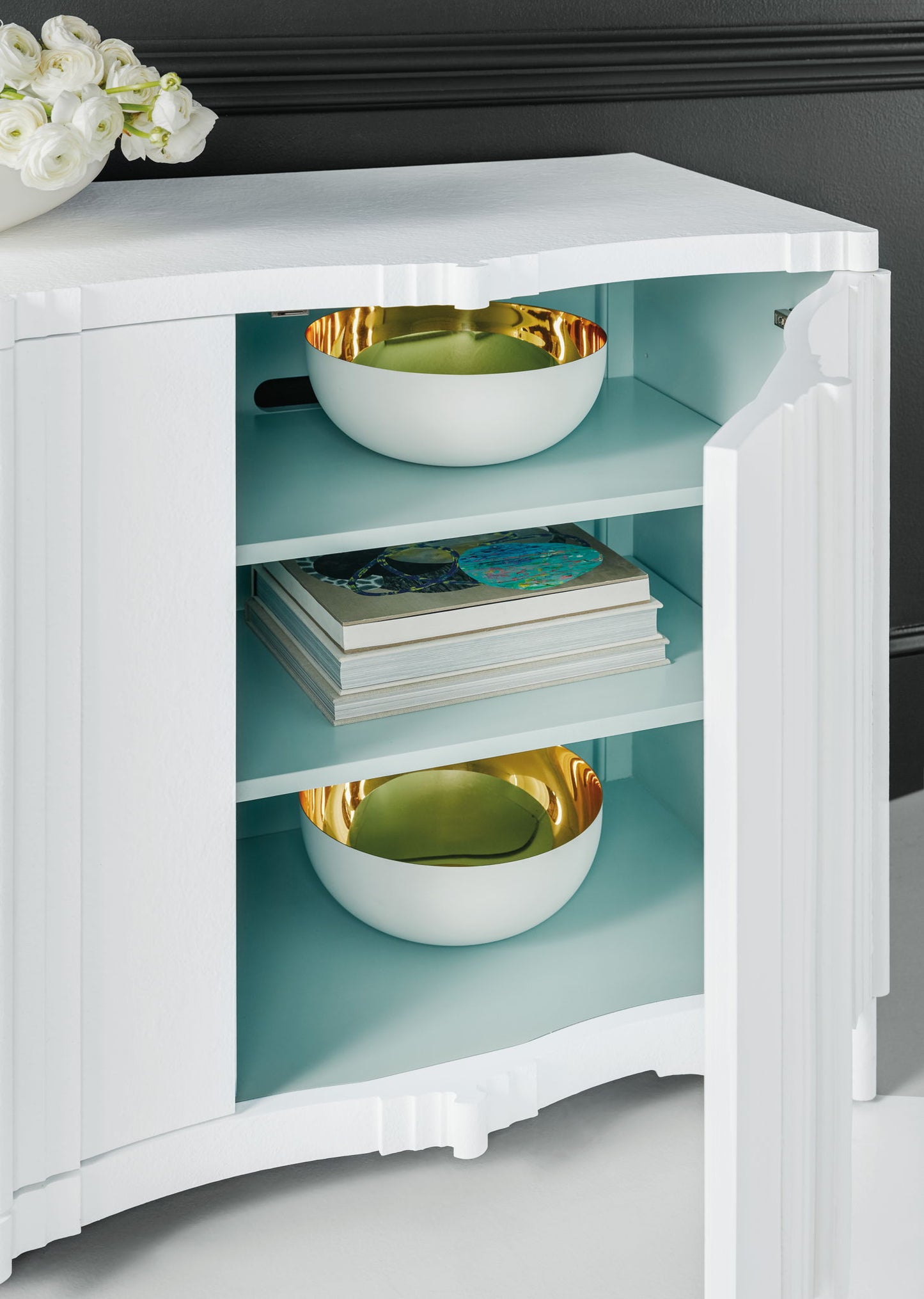 Melange - Corinth 4-Door Entertainment Console - White