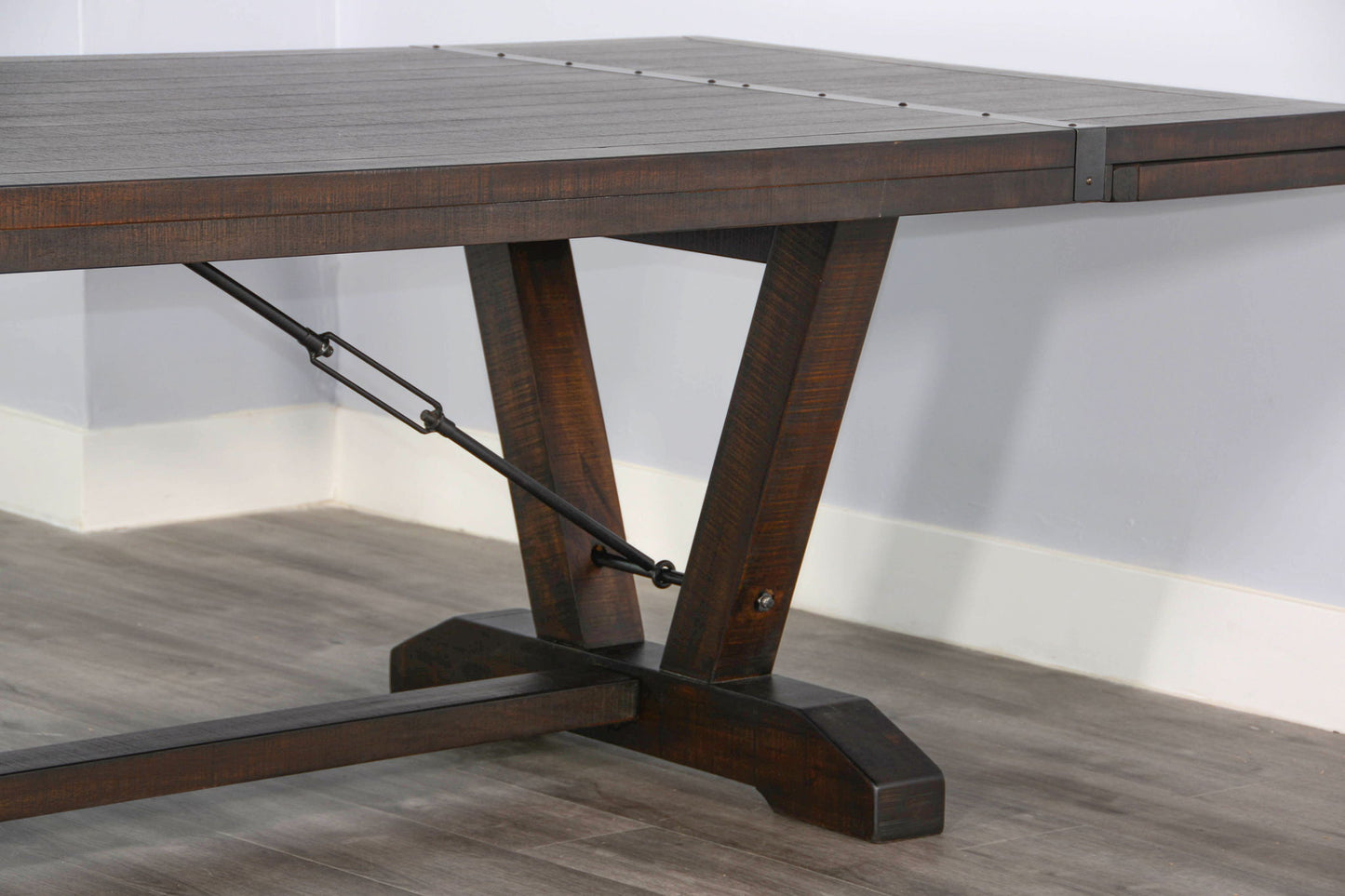 Yellowstone Folding Leaf Extension 11 Piece Dining Set - Tobacco Leaf