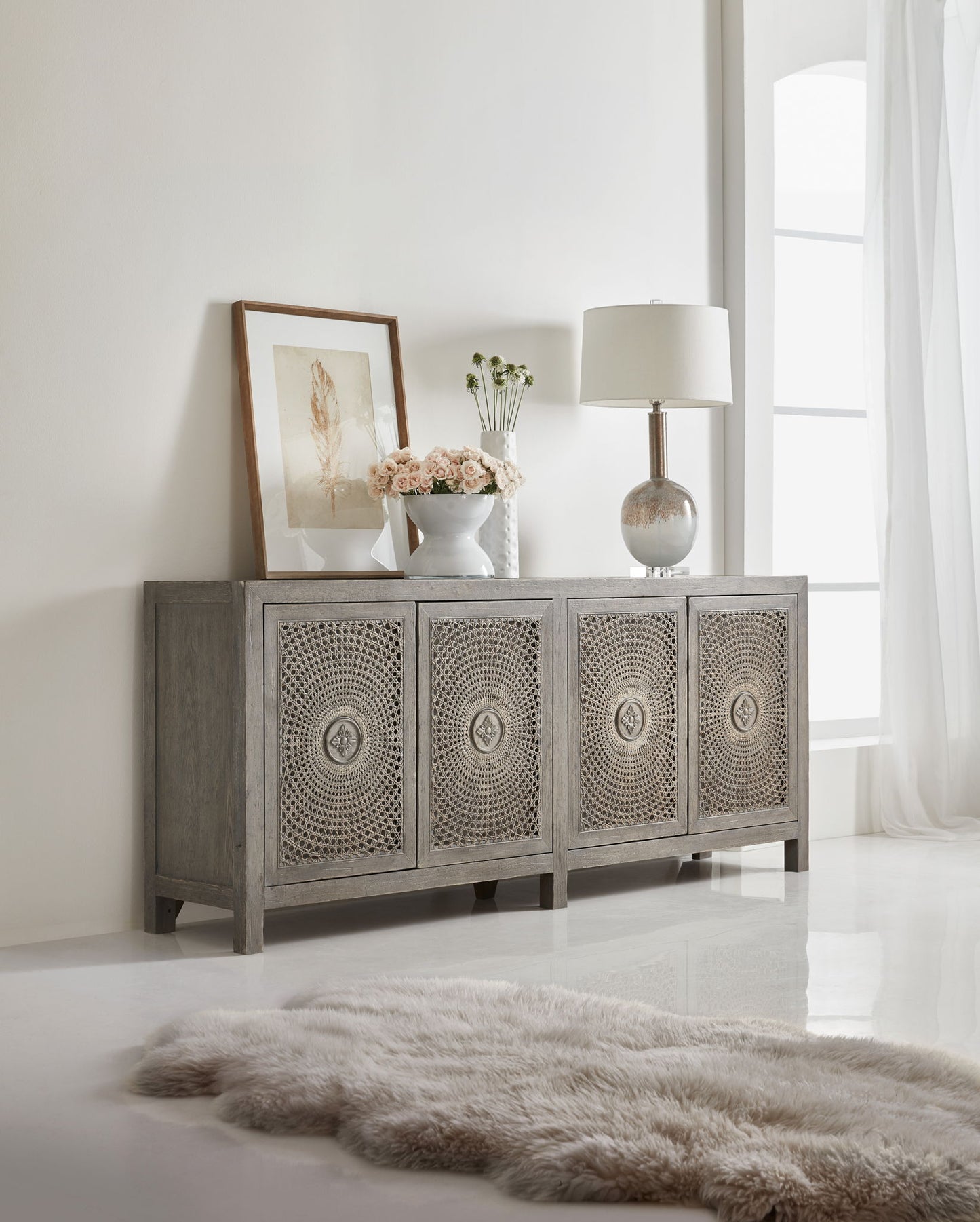 Melange - Emmett Entertainment Console - Dark Gray