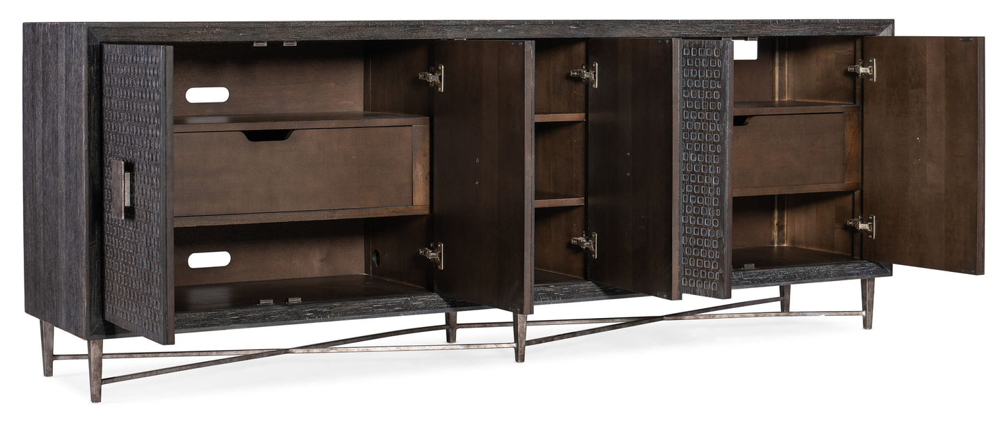 Melange - Keenan 5-Door Credenza - Dark Brown