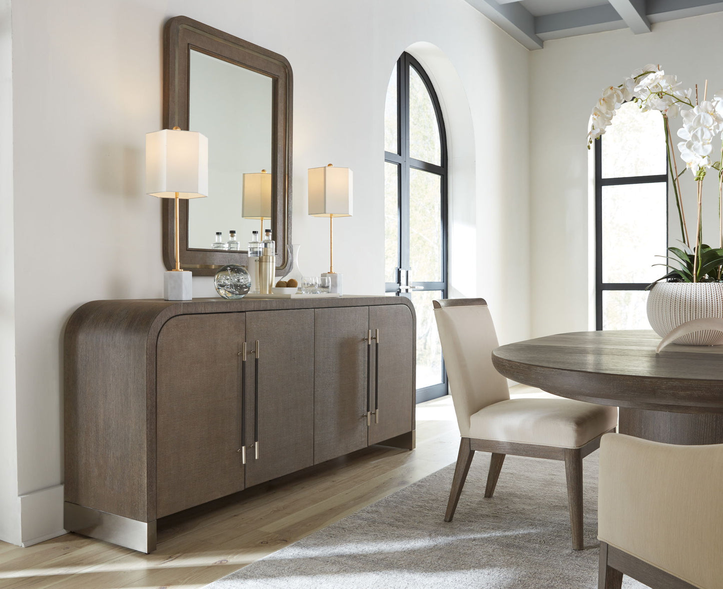 Modern Mood - Raffia Landscape Mirror