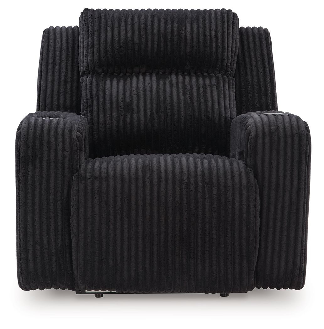 Forest Lake - Power Recliner With Adj Headrest - Black