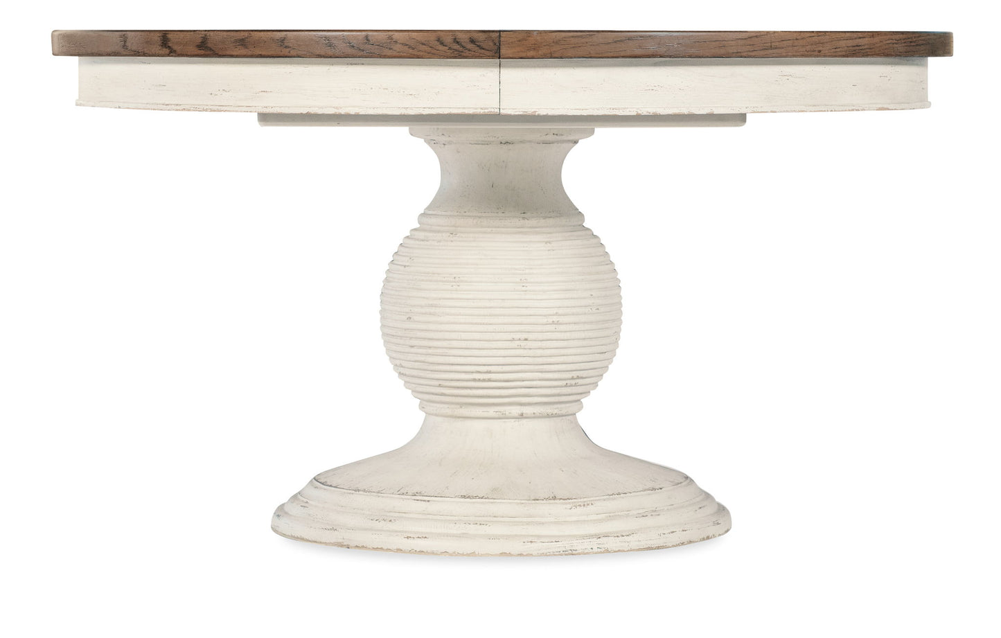 Americana - Round Pedestal Dining Table With One 22" Leaf