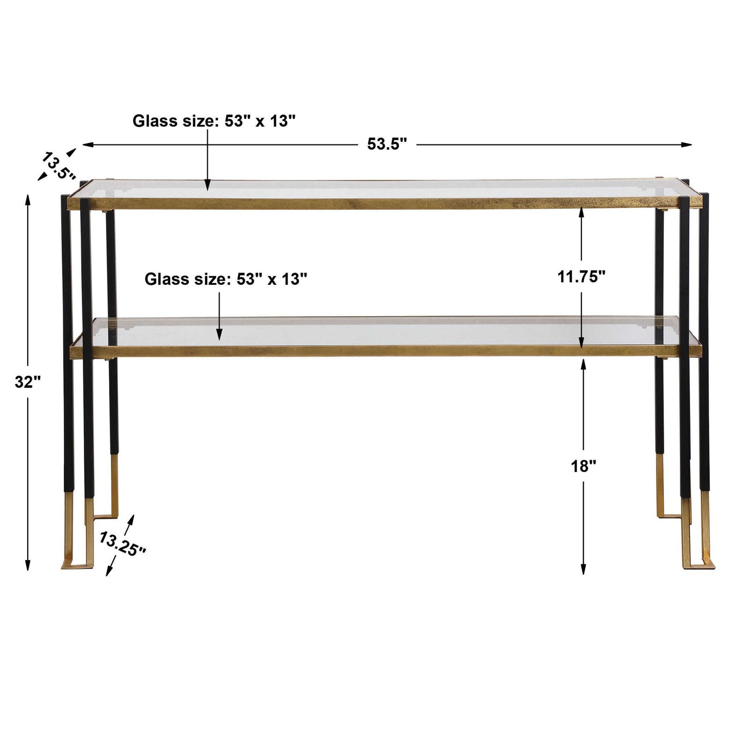 Kentmore - Modern Console Table - Black