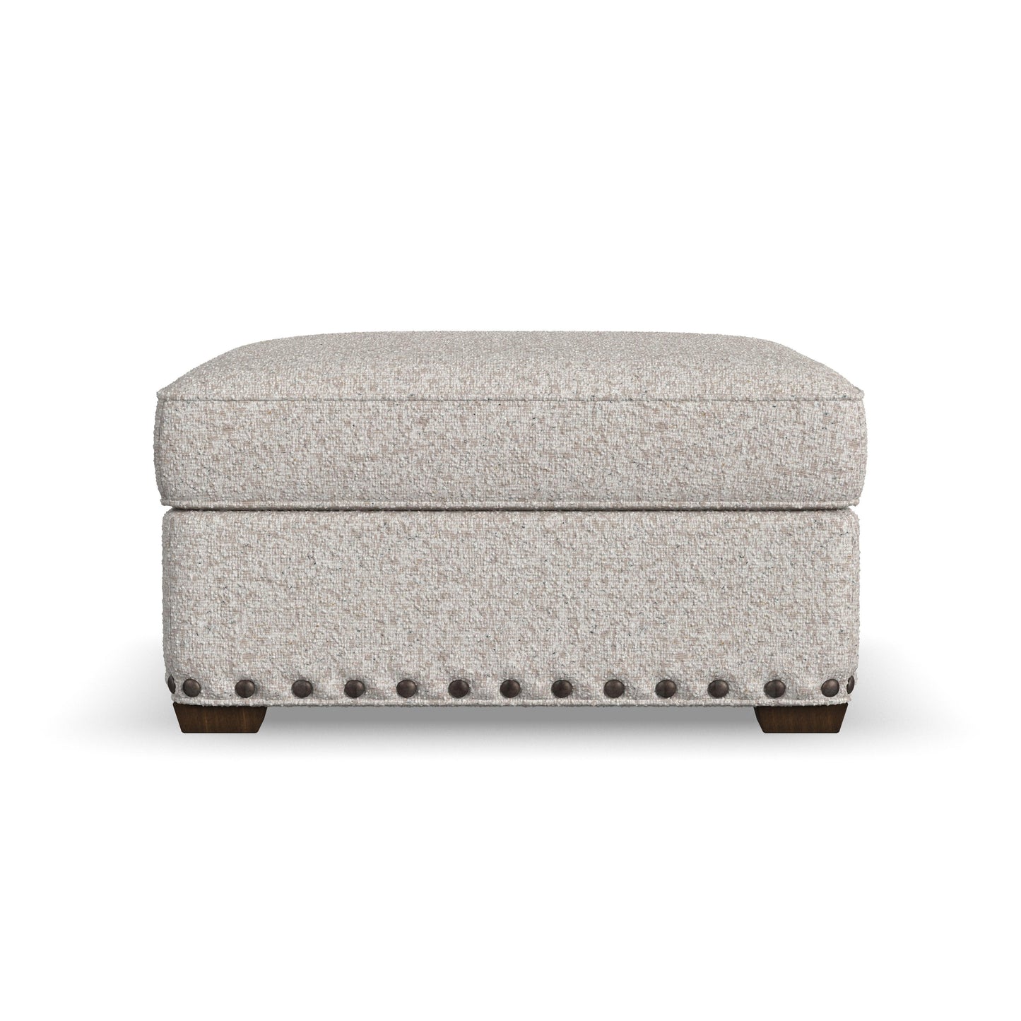 Milo - Fabric Cocktail Ottoman With Nailhead Trim