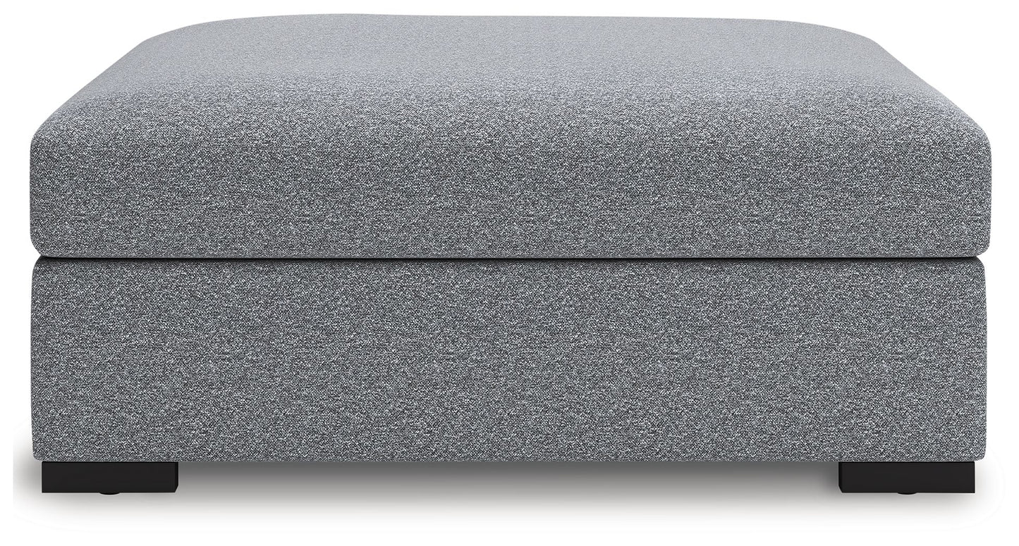 Bealton - Oversized Accent Ottoman - Salt And Pepper