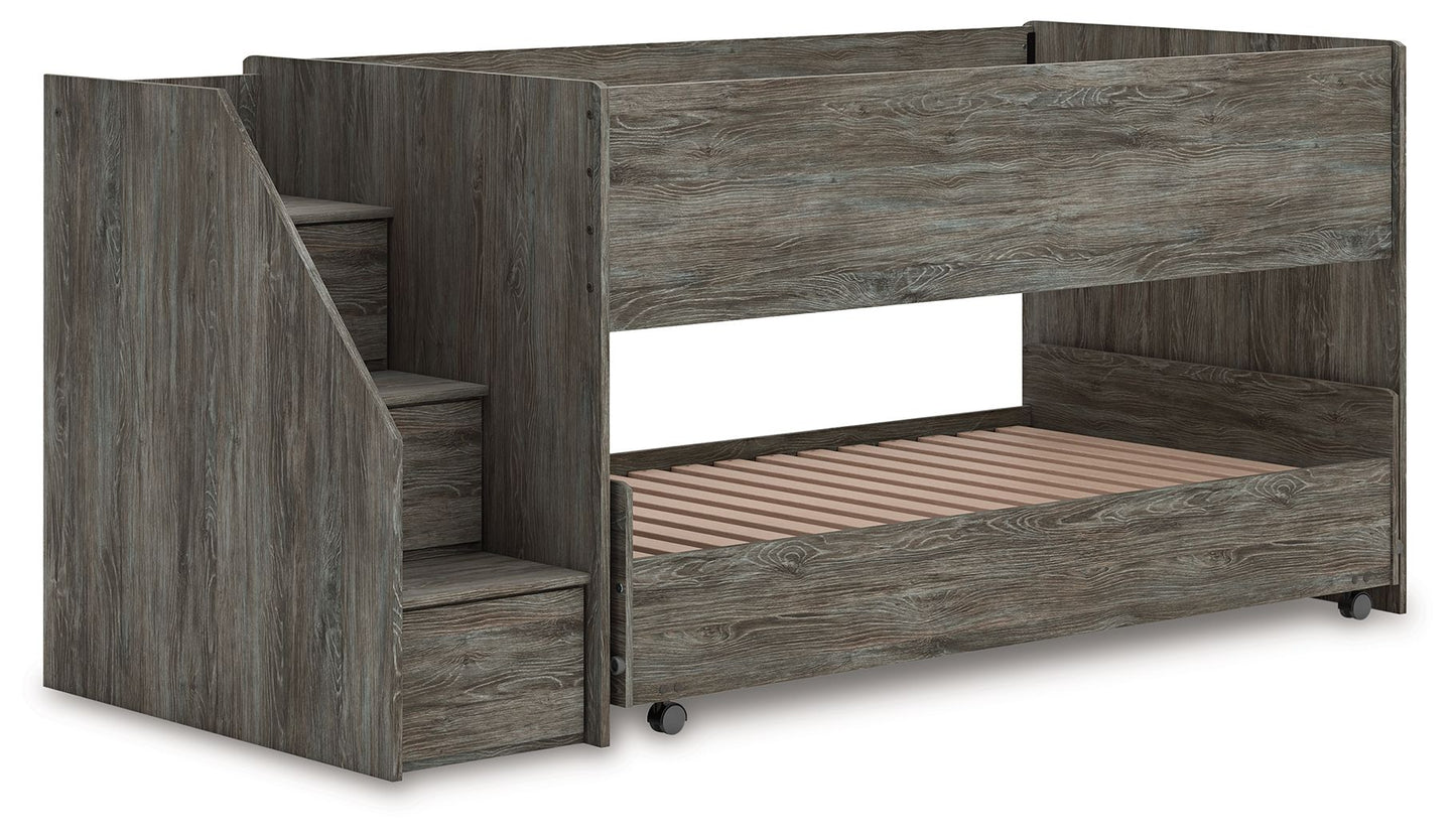 Frandern - Twin Over Twin Loft Bed - Gray