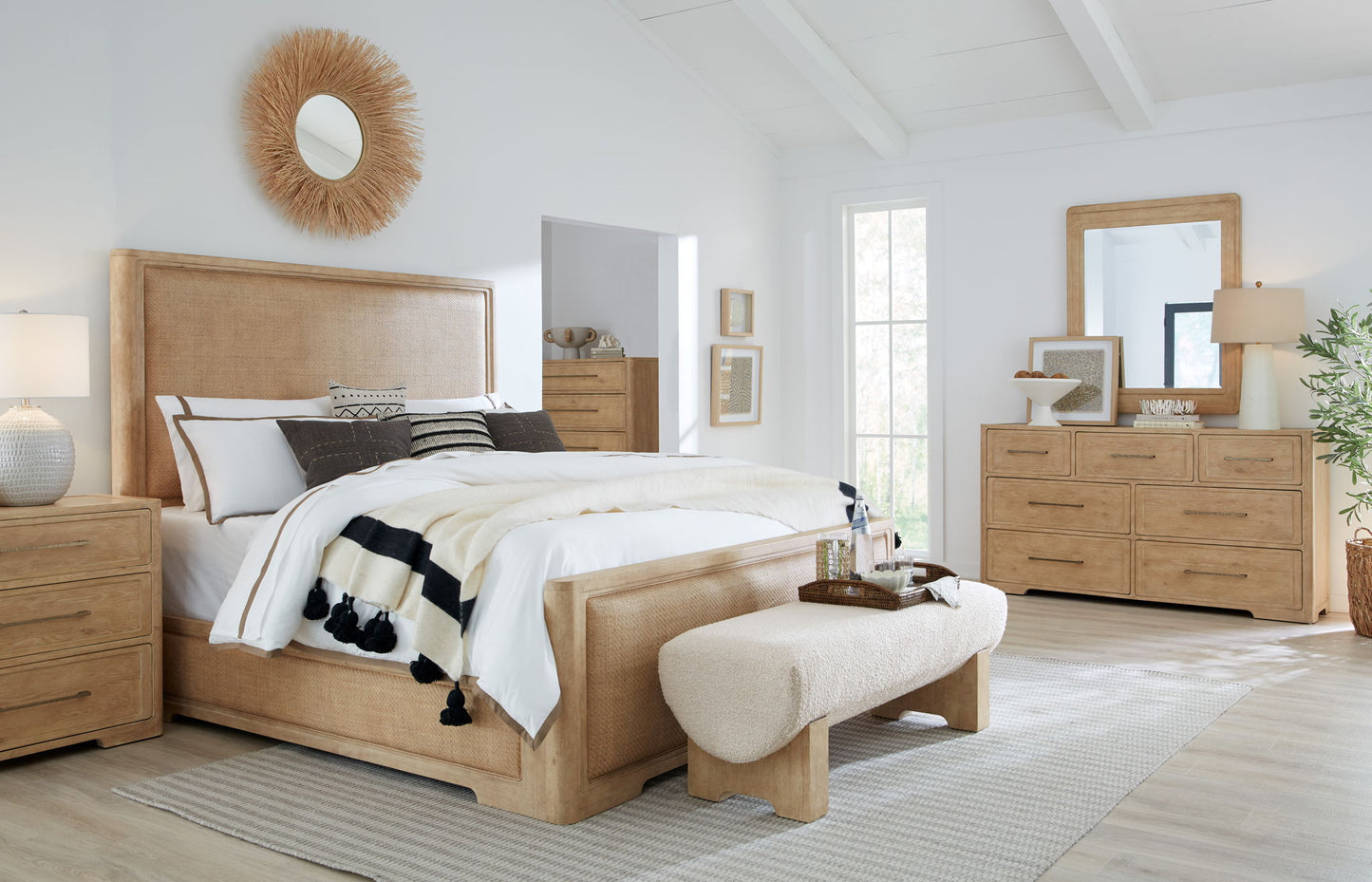 Retreat - Three-Drawer Nightstand - Beige