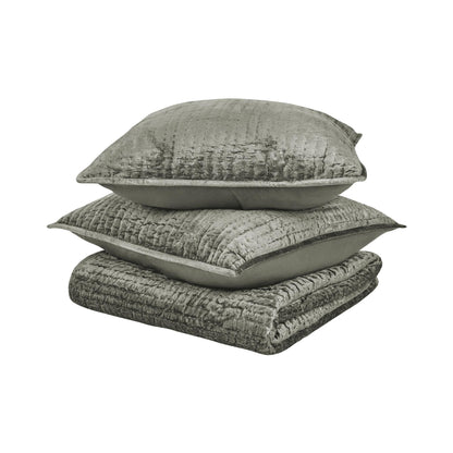 Bari - Velvet Quilt - Sage