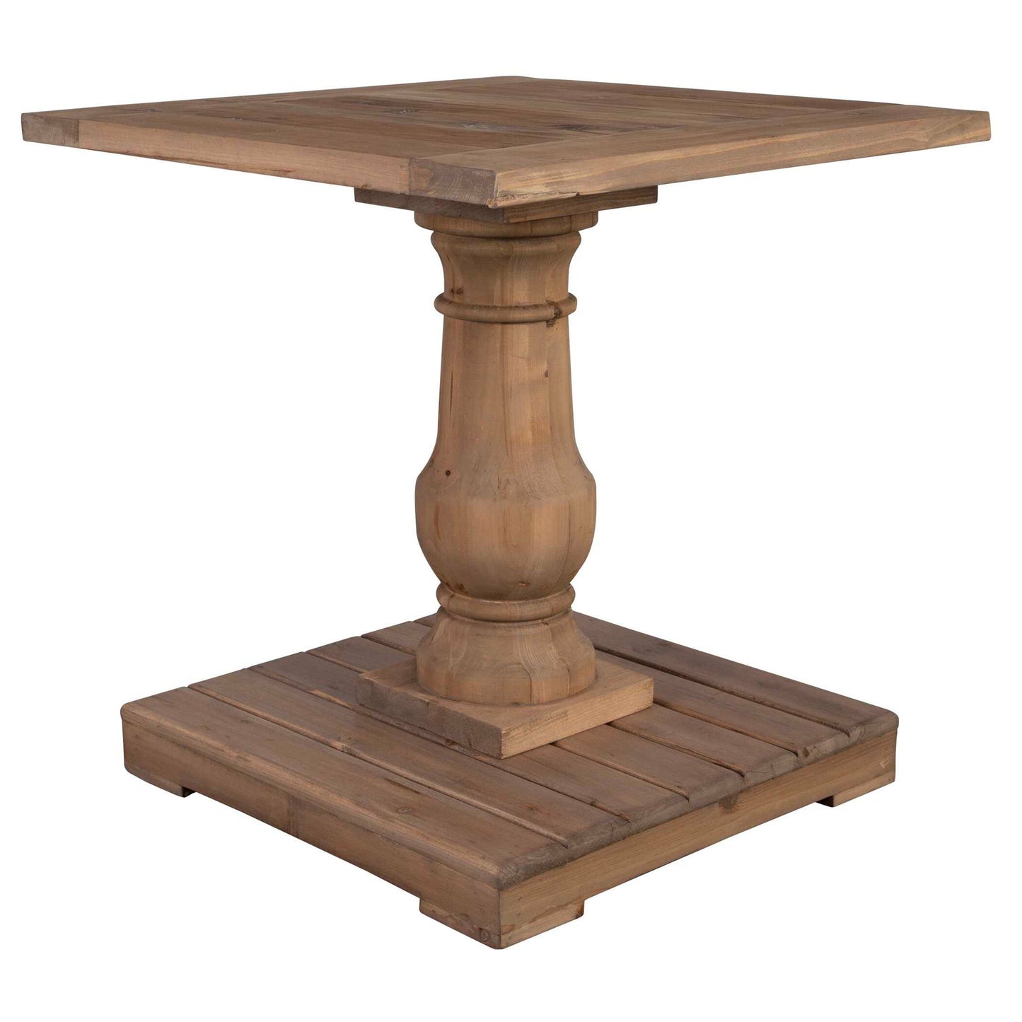 Stratford - Pedestal End Table - Light Brown