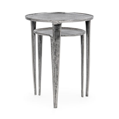 Elinor - Nesting Accent Tables (Set of 2) - Pearl Silver