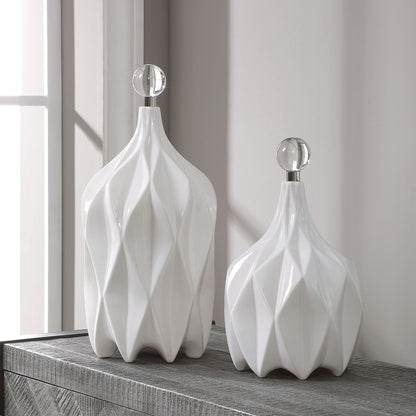 Klara - Bottles (Set of 2) - White