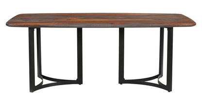 Halifax - Dining Table - Graystone / Black Powdercoat