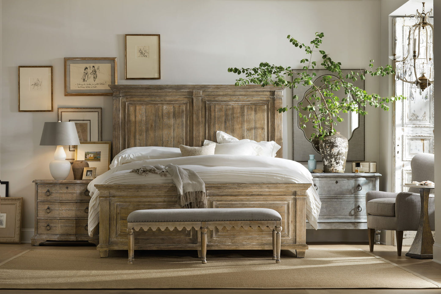 Boheme - Bastogne 3-Drawer Nightstand - Light Brown