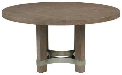 Chrestner - Gray - Round Dining Room Table