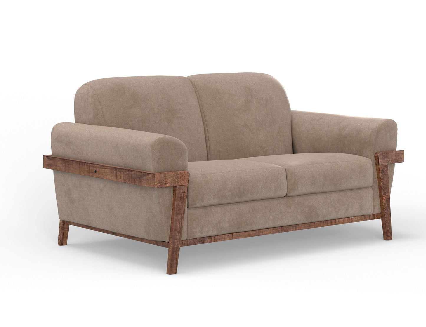 Loft Brown - Loveseat - Brown Camel