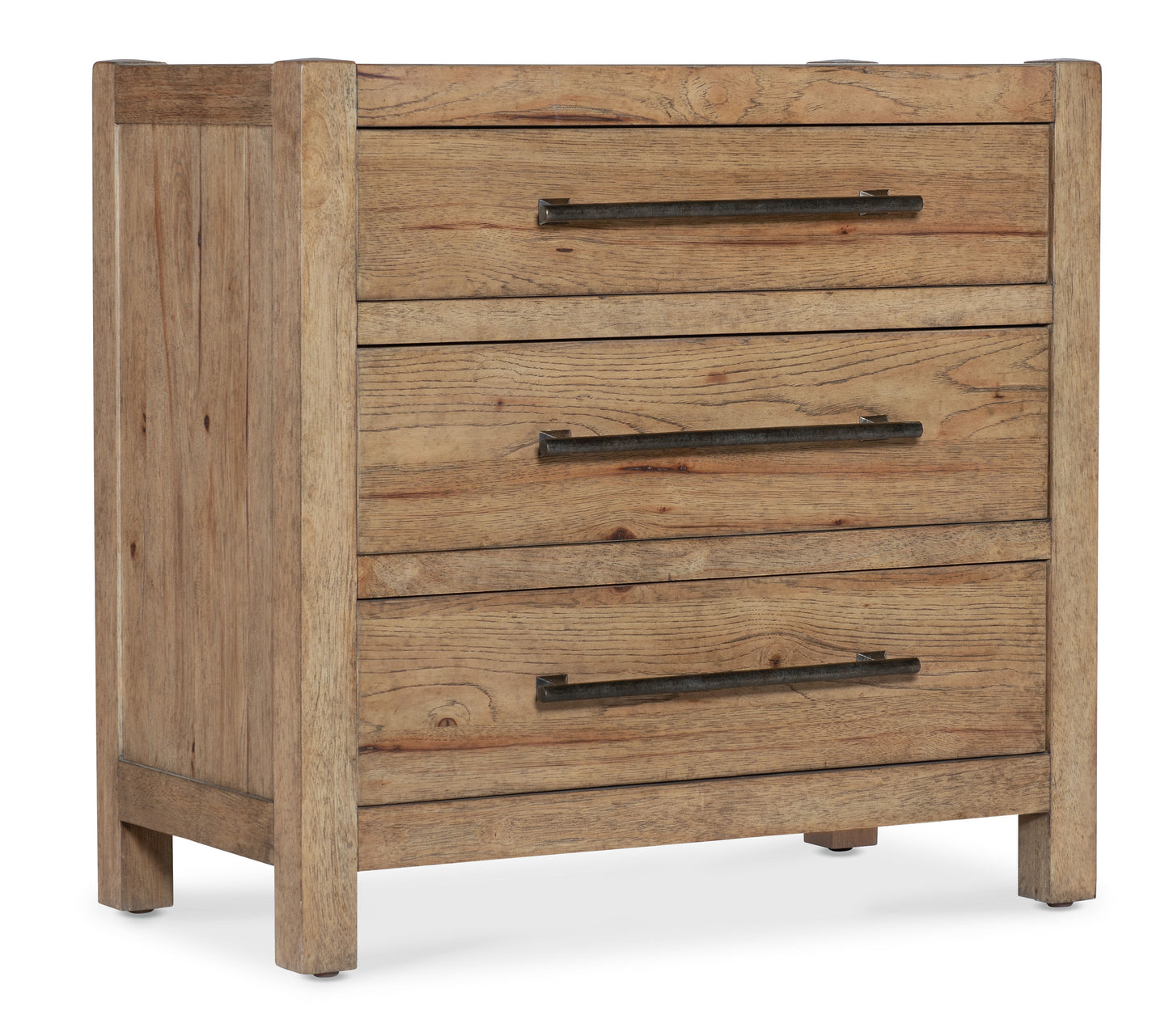 Vineyard Row - Three-Drawer Nightstand - Light Brown