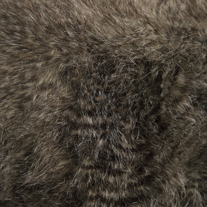 Jayna - Fur Ottoman - Dark Brown