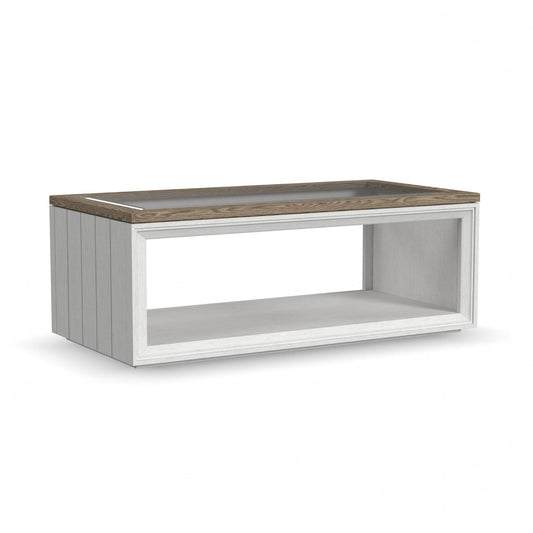 Melody - Rectangular Coffee Table With Casters - White