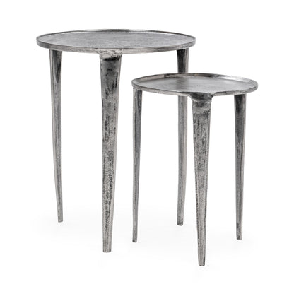 Elinor - Nesting Accent Tables (Set of 2) - Pearl Silver