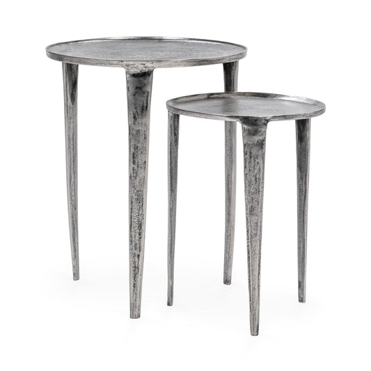Elinor - Nesting Accent Tables (Set of 2) - Pearl Silver