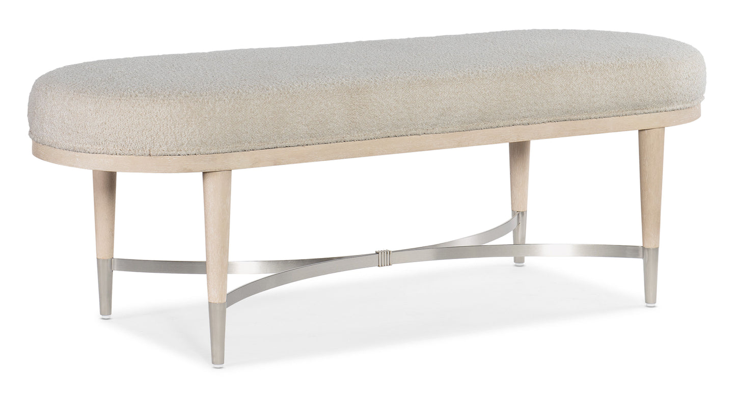 Nouveau Chic - Upholstered Bench - Light Brown