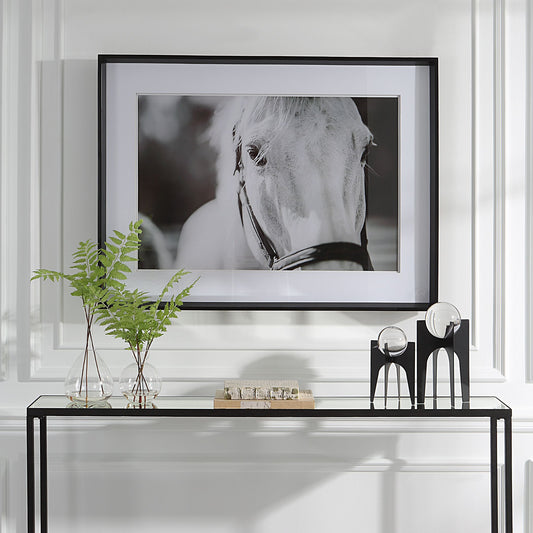 Eyes On The Prize - Framed Print - White