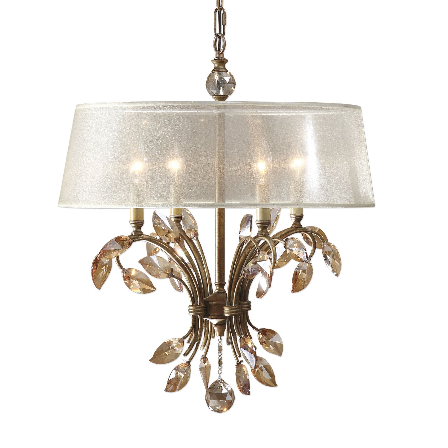 Alenya - 4 Light Metal Chandelier - Gold