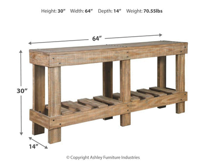 Susandeer - Brown - Console Sofa Table