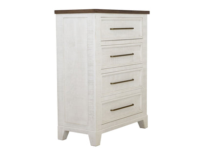 Stoa - 4 Drawer Chest - White / Brown