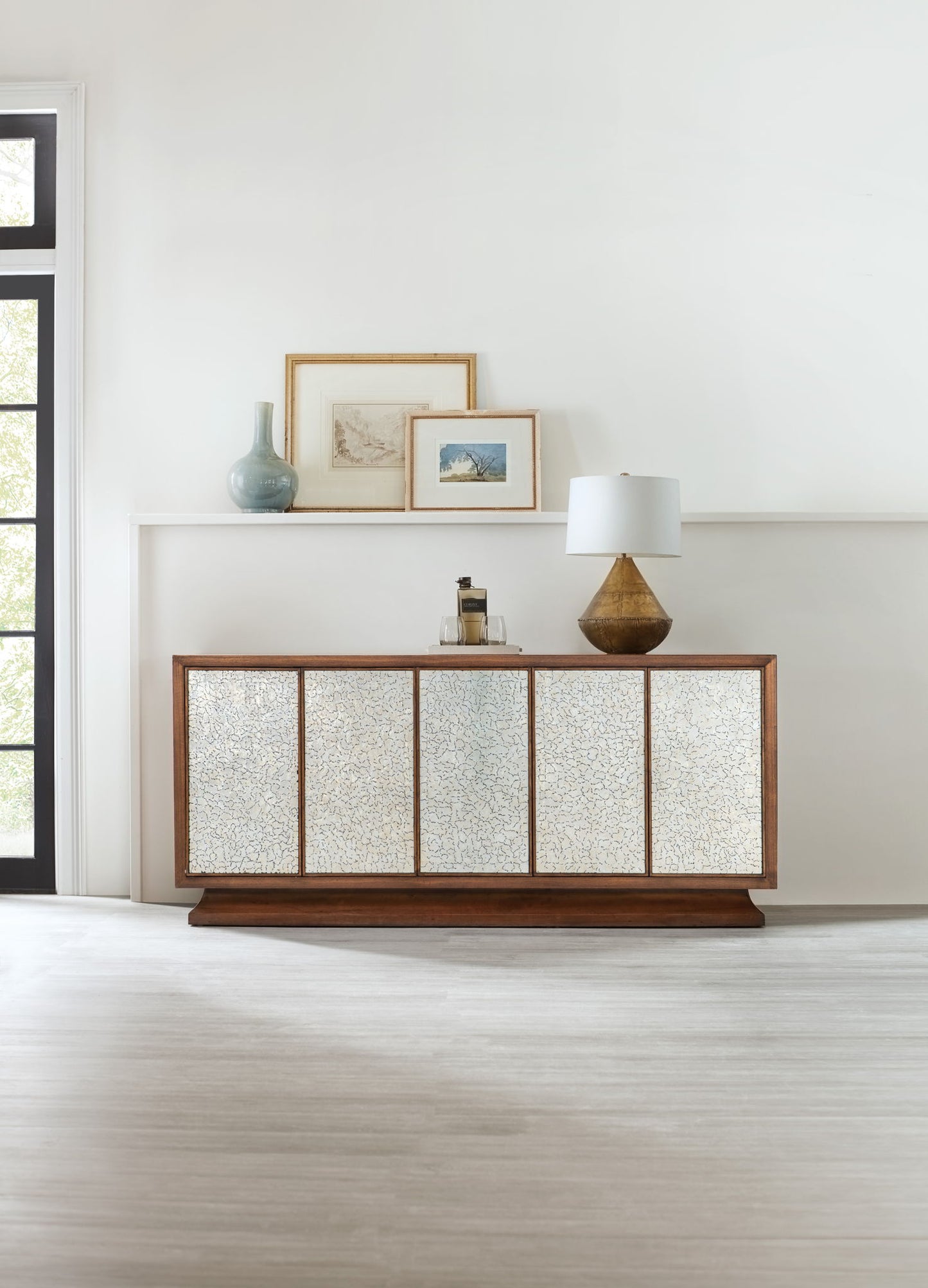 Melange - Lloyds Leopard Entertainment Credenza - Dark Brown