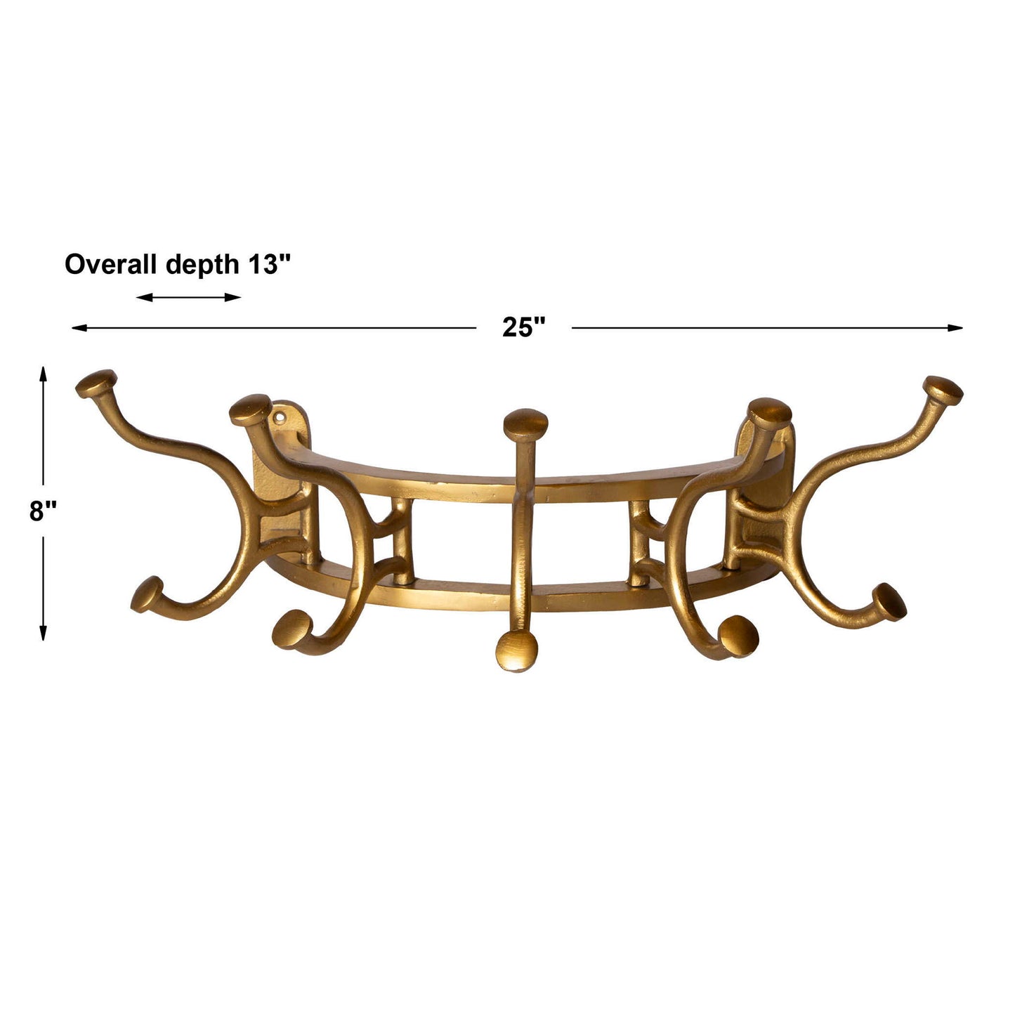Starling - Wall Mounted Coat Rack - Gold