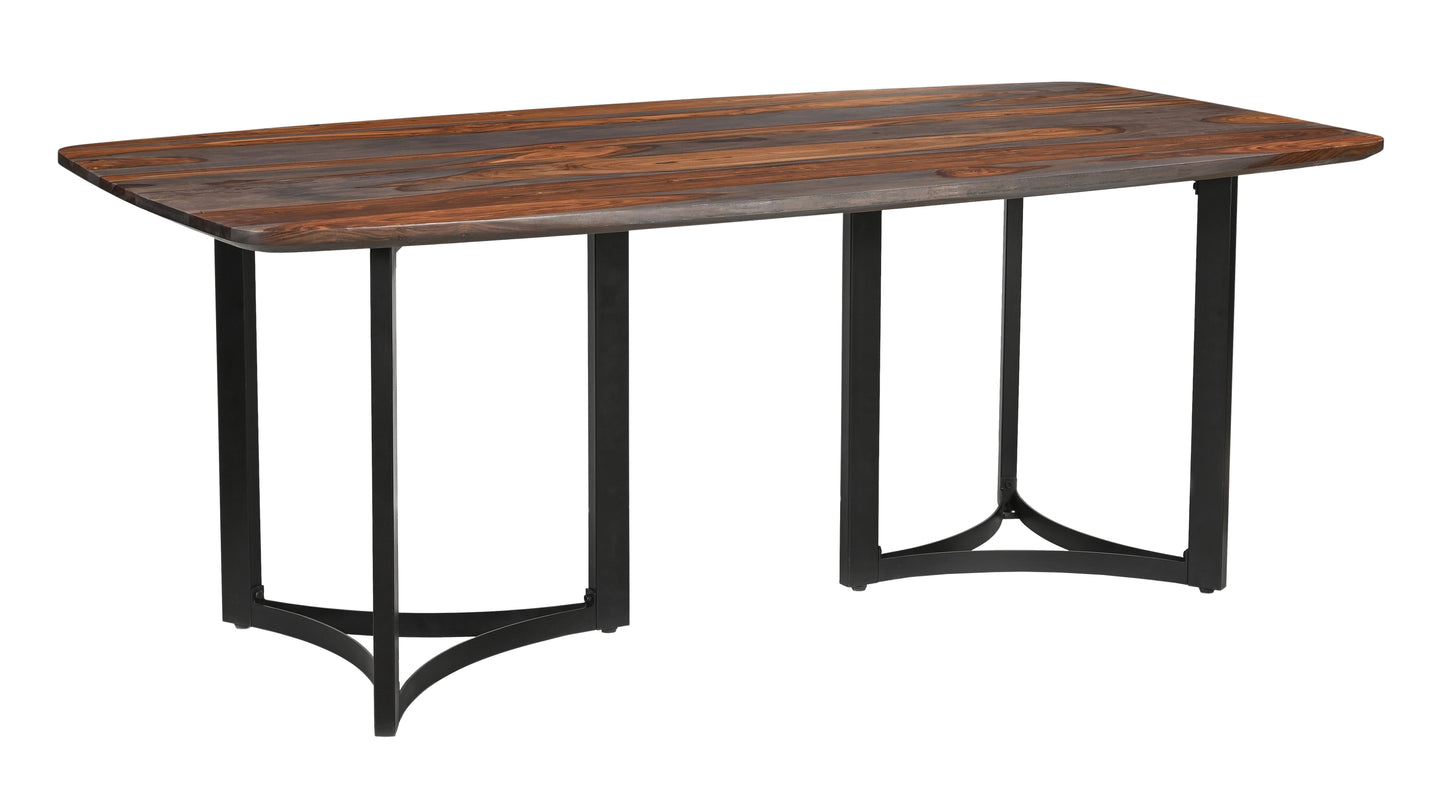 Halifax - Dining Table - Graystone / Black Powdercoat