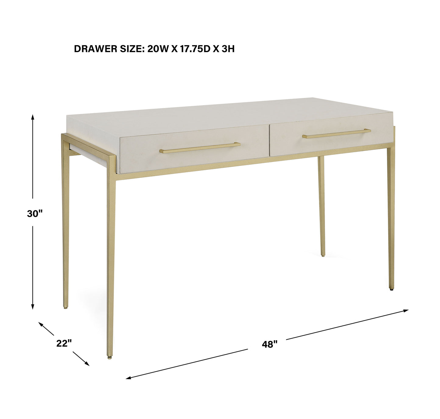 Jewel - Modern White Desk