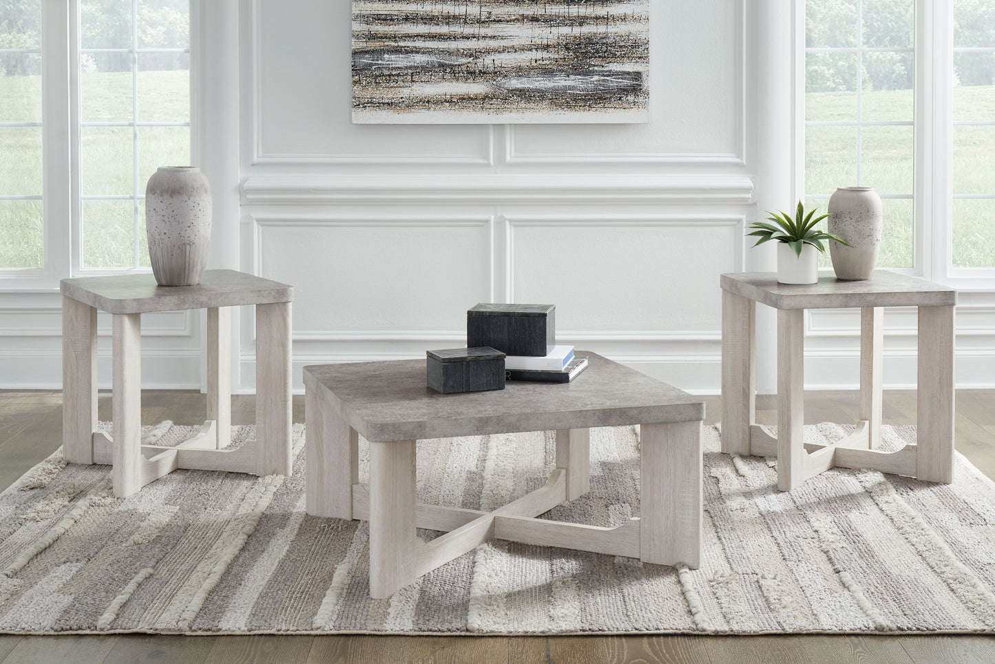 Garnilly - Occasional Table Set (Set of 3) - Whitewash