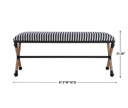 Braddock - Striped Bench - Black