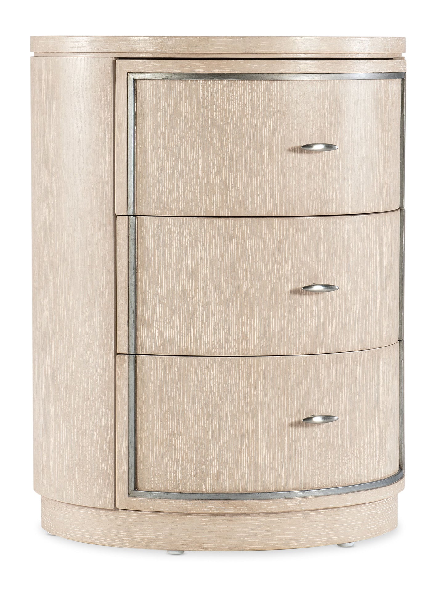 Nouveau Chic - Round Nightstand - Light Brown