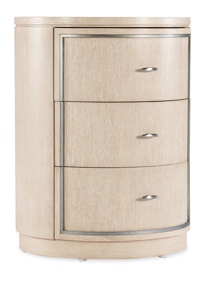 Nouveau Chic - Round Nightstand - Light Brown