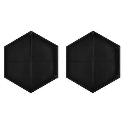 Amaya - Octagonal Mirrors (Set of 2) - Pearl Silver