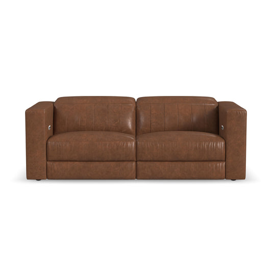 Austin - Power Reclining Sofa with Power Headrests - Dark Brown