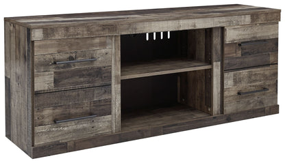 Derekson - LG TV Stand w/Fireplace Option - Multi Gray