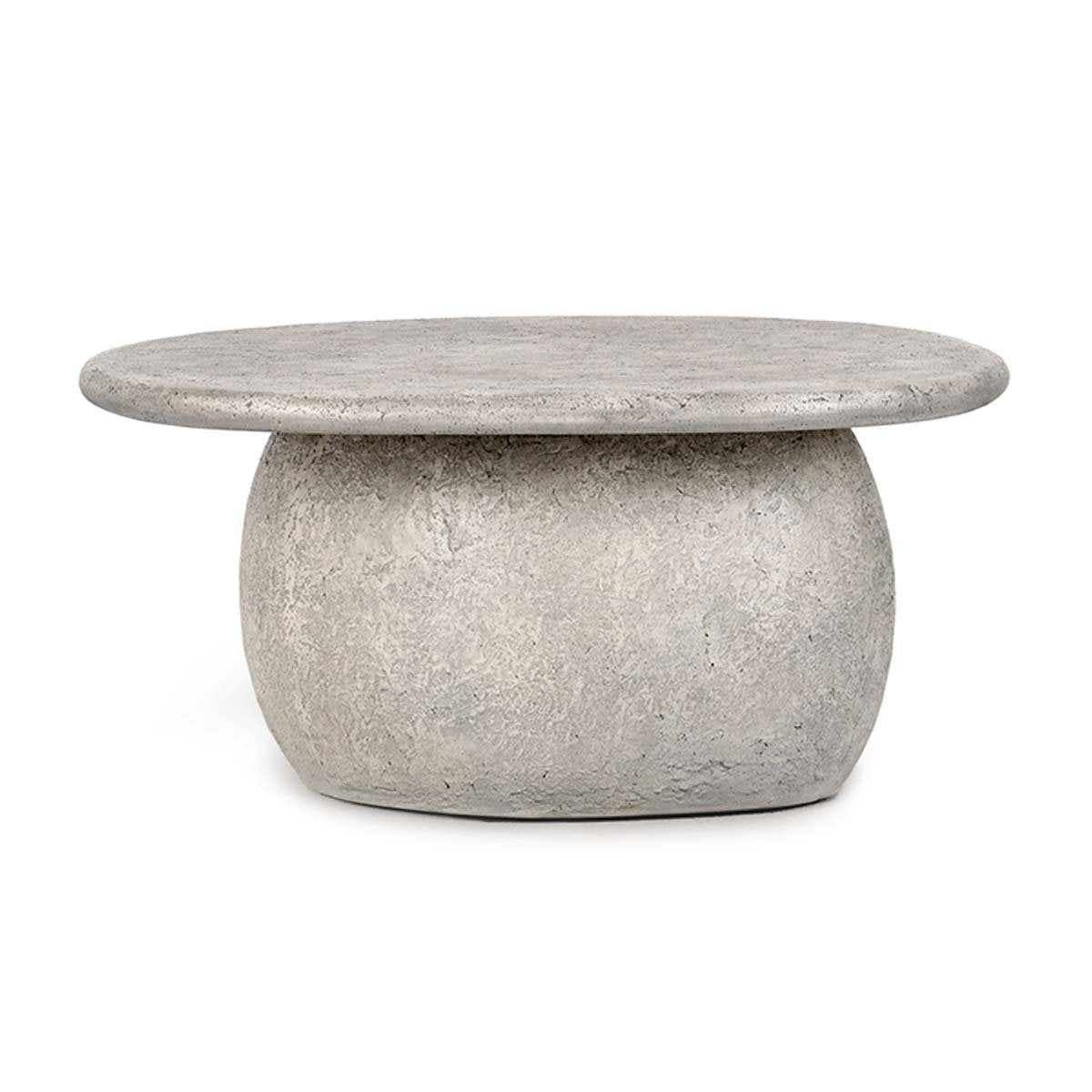 Britney - Outdoor Round Coffee Table - Light Gray