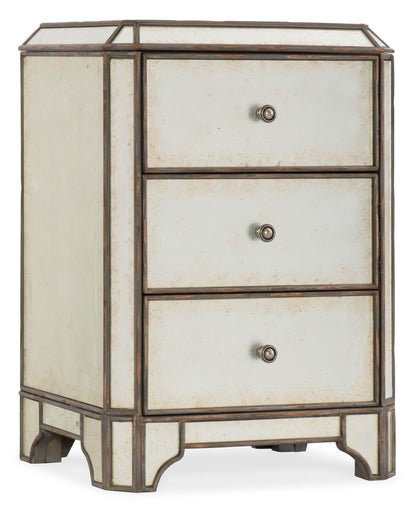 Arabella - Mirrored 3-Drawer Nightstand