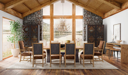 Big Sky - Trestle Dining Table With 2-20" Leaves - Light Brown