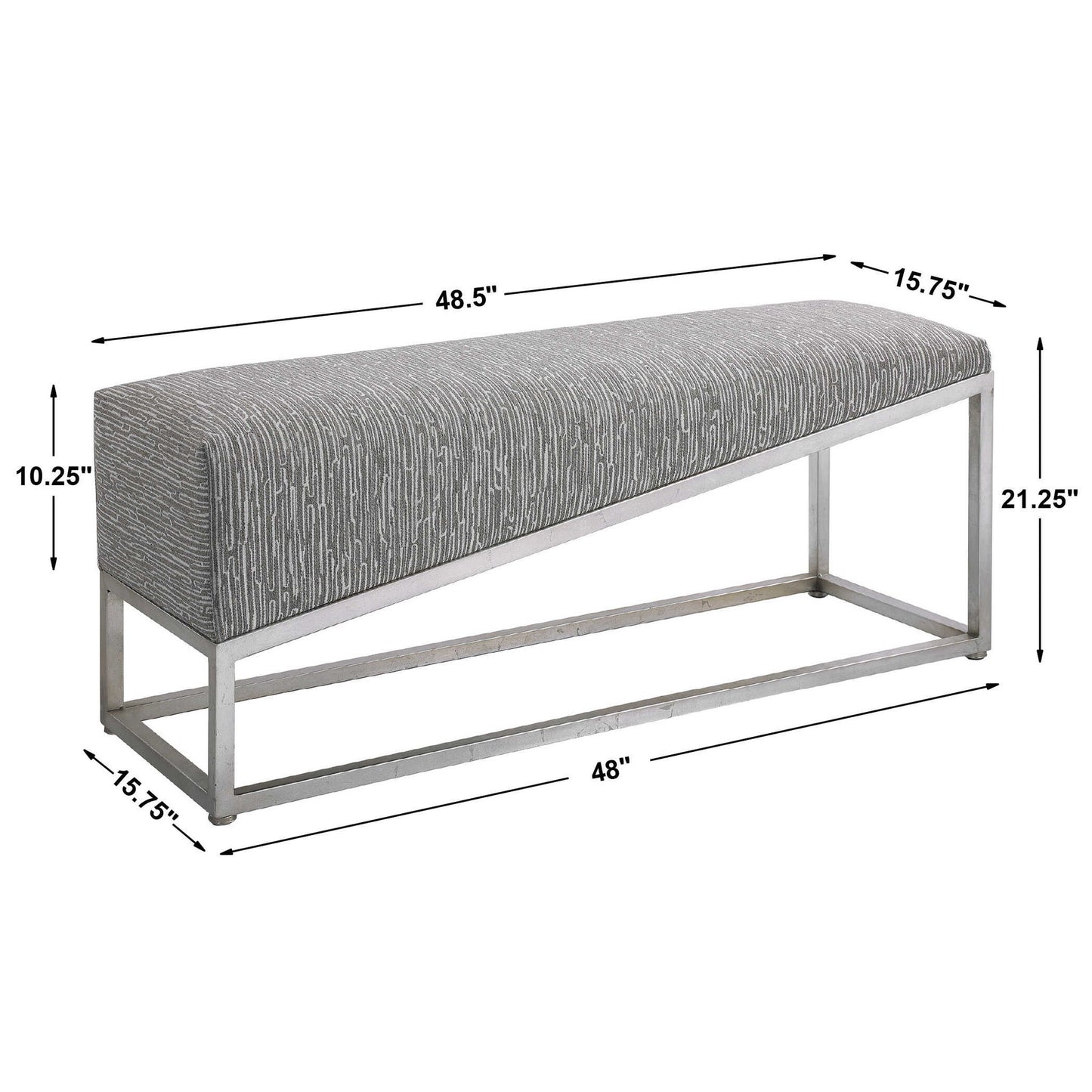 Uphill Climb - Geometric Bench - Pearl Silver