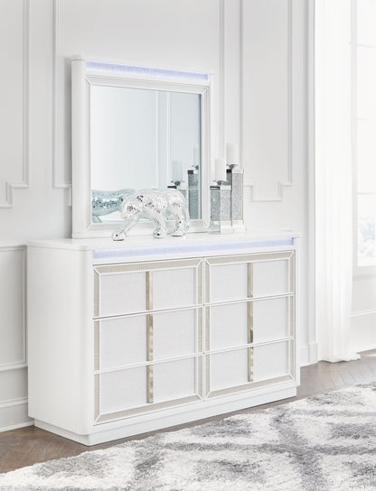 Chalanna - White - Dresser And Mirror