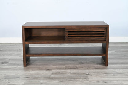 Sofa Table With Sliding Door - Coffee Bean