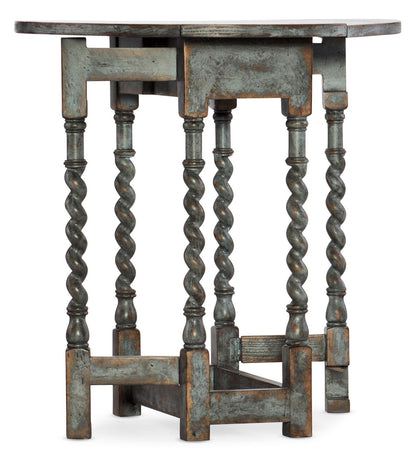 La Grange - Prause Gate Leg Round Table - Light Blue